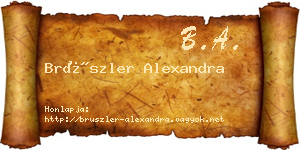 Brüszler Alexandra névjegykártya